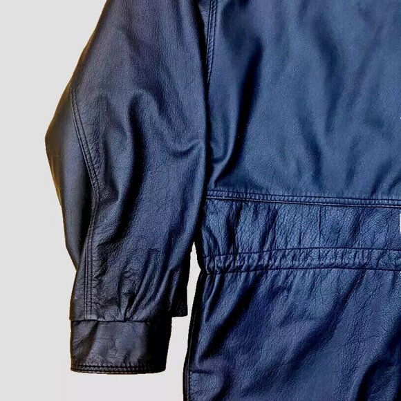 Celsius Black Leather Jacket Mens Medium 100% Leather - Picture 4 of 11